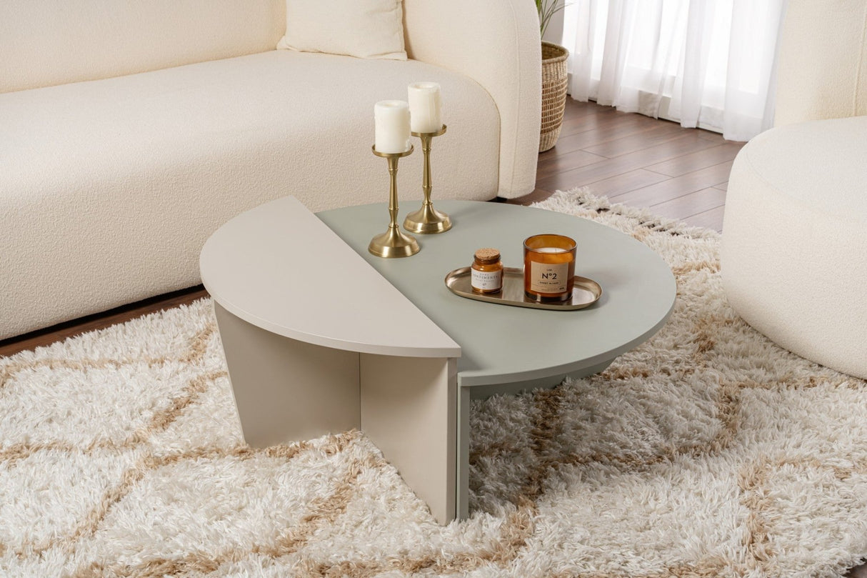 Ronde Salontafel As Groen Melamine 90 cm Orin