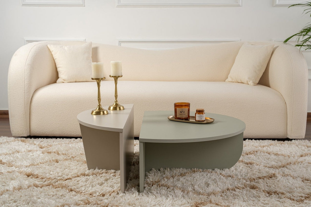 Ronde Salontafel As Groen Melamine 90 cm Orin