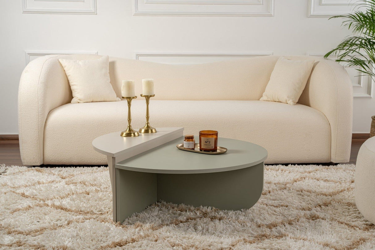 Ronde Salontafel As Groen Melamine 90 cm Orin