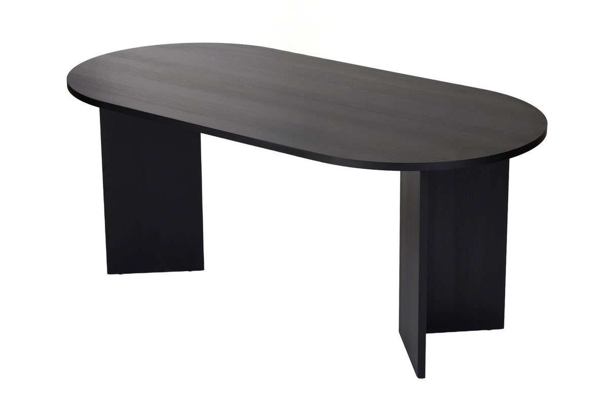 Eettafel Sablin Wood Black 180x89,5x75 cm Melamine