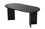 Eettafel Sablin Wood Black 180x89,5x75 cm Melamine