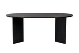 Eettafel Sablin Wood Black 180x89,5x75 cm Melamine