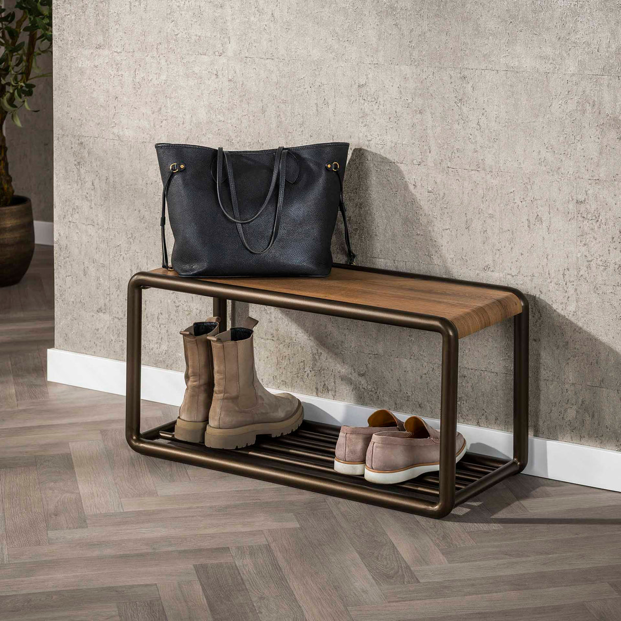 Schoenenbank Senna Drift brown 80x35 cm