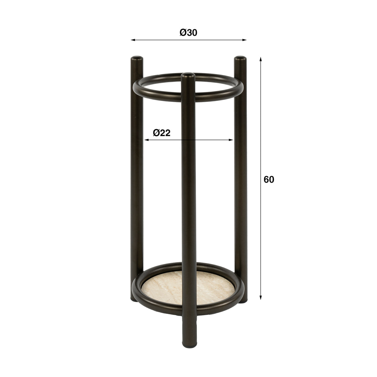 Senna Paraplubak Rond Drift brown