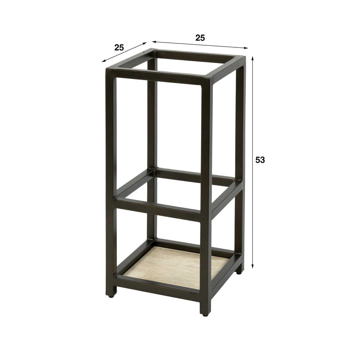 Paraplubak Aria vierkant Zwart Bronskleurig