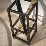 Paraplubak Aria vierkant Zwart Bronskleurig