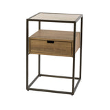 Nachtkastje Cassi 1 lade Keramiek travertin 40x35x60 cm