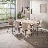 Archon Moderne Eettafel Keramiek Travertine 180 cm