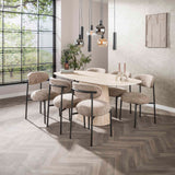 Archon Moderne Eettafel Keramiek Travertine 180 cm