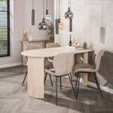 Archon Moderne Eettafel Keramiek Travertine 140x80 cm