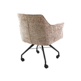 Set van 2 Eetkamerstoelen Tova Stof Hoven Rich Zand Met Wieltjes