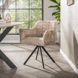 Eetkamerstoel Lino Zand Draaibaar