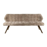 Eetkamerbank Raster Chenille Bruin