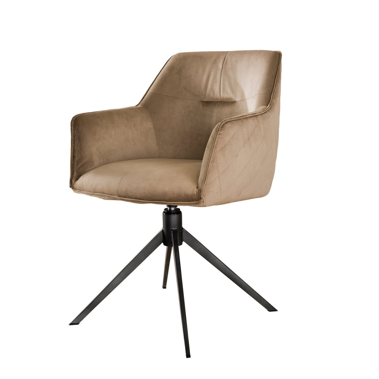 Eetkamerstoel Chia Velvet Champagne Draaibaar