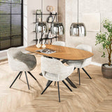 Set van 2 Eetkamerstoelen Springo Draaibaar Eagle Crème