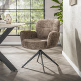 Set van 2 eetkamerstoelen Savona draaibaar Hoven rich champagne