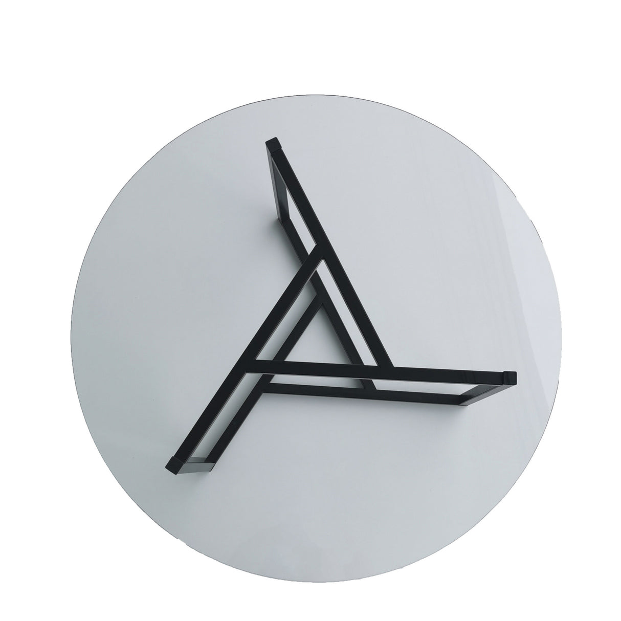 Salontafel Rond Glas 75 cm - Zwart Metalen Frame