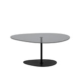 Organische Design Salontafel Getint Glas Torpo - Zwart Metalen Frame