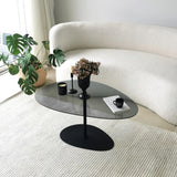 Organische Design Salontafel Getint Glas Torpo - Zwart Metalen Frame