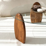 Design Salontafel Rond 90 cm Sunf - Houten onderstel