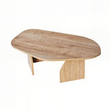 Rock salontafel in sapphire eikenlook ovaal Gemelamineerd houtcomposiet