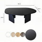 Rock salontafel ovaal zwart 100 x 60 cm Melamine gecoat houtcomposiet