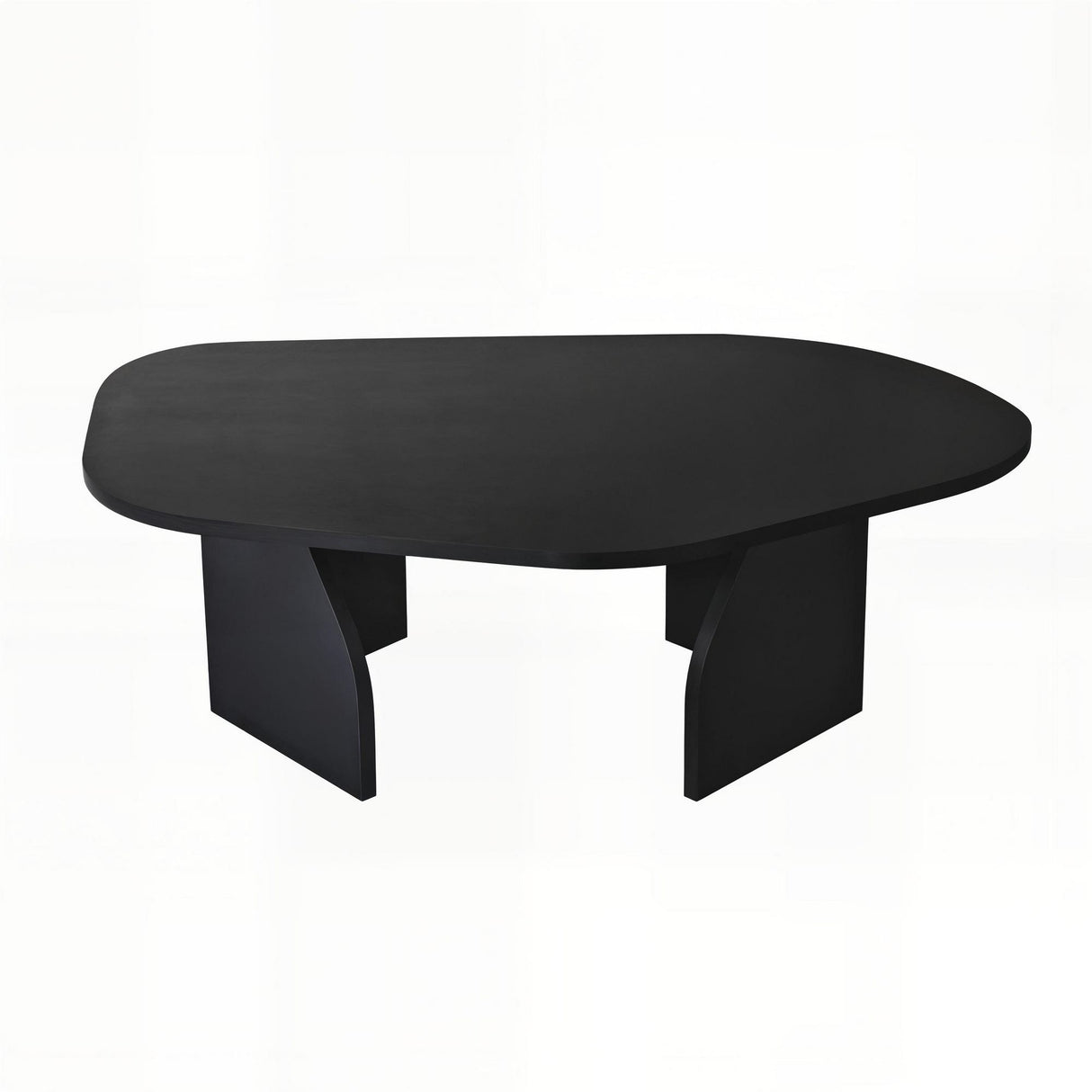 Rock salontafel ovaal zwart 100 x 60 cm Melamine gecoat houtcomposiet