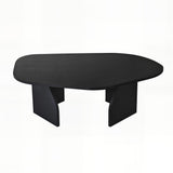 Rock salontafel ovaal zwart 100 x 60 cm Melamine gecoat houtcomposiet