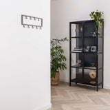 Industriële Kapstok Milano 9 haken Geborsteld Metaal zilver