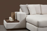U Hoekbank Rechts Loop Beige - Met Hocker & Tafel