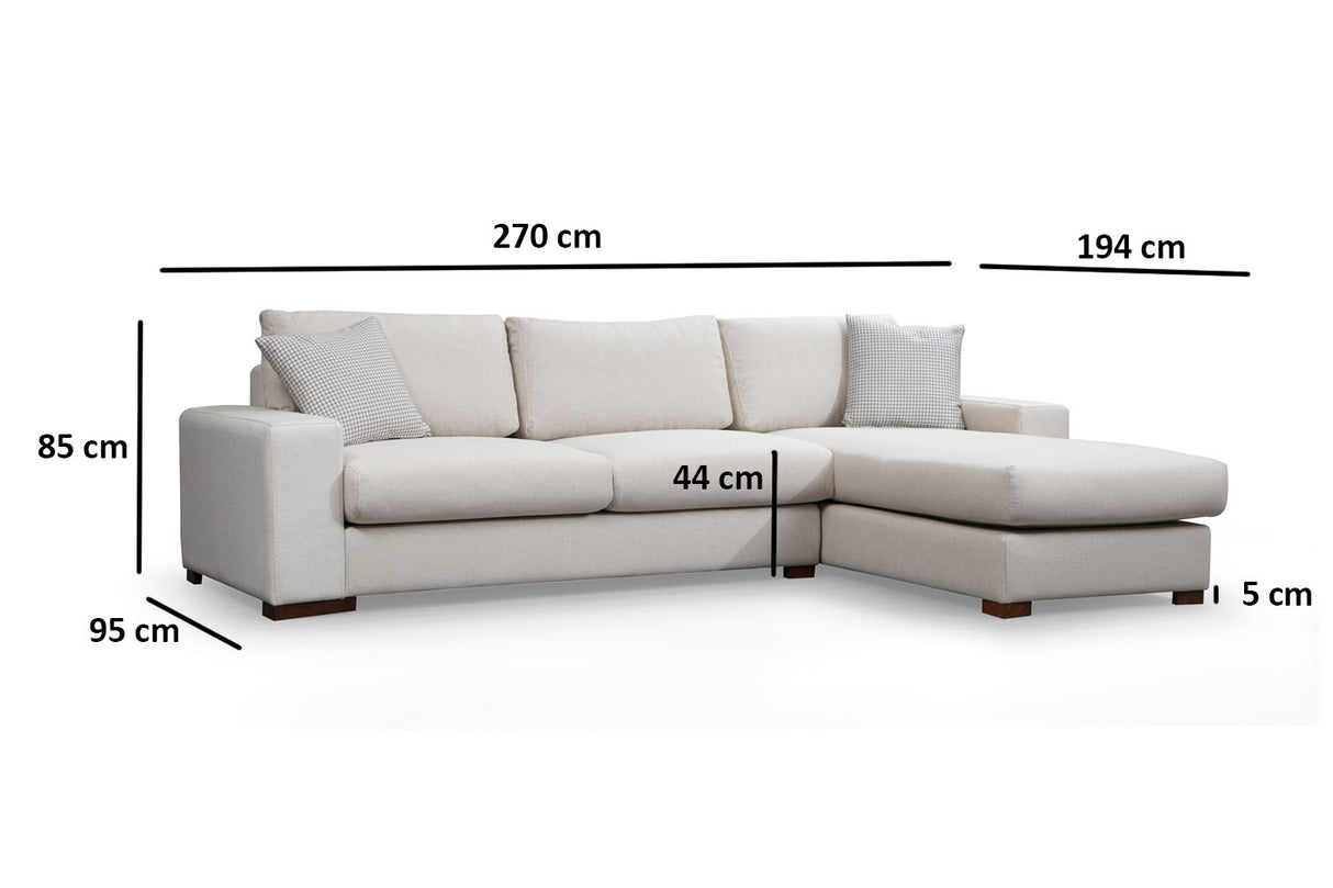 Hoekbank Rechts Loop Beige
