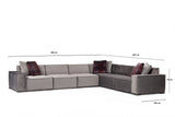 XL Hoekbank Rechts Lego Velvet Grijs