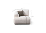 Sofia 3-zitsbank wit 290 cm 100% polyester
