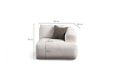 Sofia 3-zitsbank wit 290 cm 100% polyester