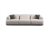 Sofia 3-zitsbank wit 290 cm 100% polyester