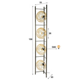 Vloerlamp Sola 4-lichts Amber Glas 168 cm