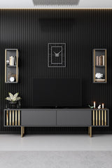 Meubelset Antraciet-Goud - Gold Line - Salontafel + TV Meubel