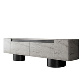 TV Meubel Travertijn Bohem 180x50x30 - Zwart Frame