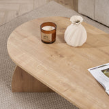 Melina salontafel oval in sapphire eikenlook Gemelamineerd hout