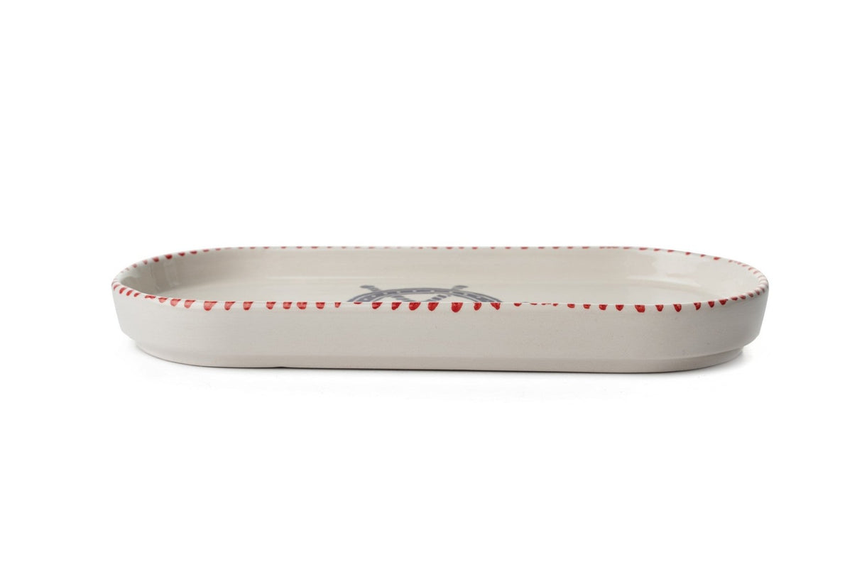 KAHSER14-MARINE White Blue Red 100% CERAMIC 6 cm breed