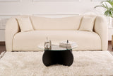 Salontafel Aris Rond 75 cm Glas - Zwart Onderstel
