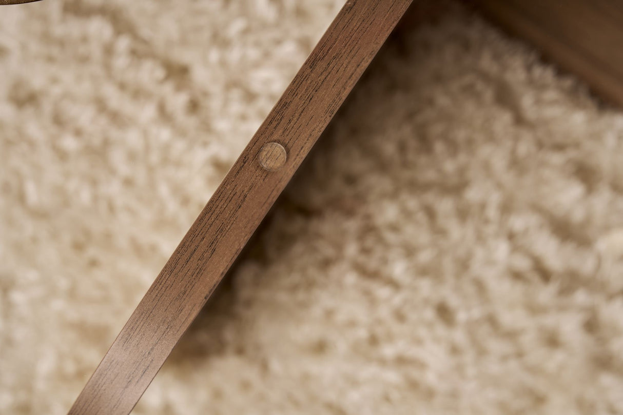 Ronde Salontafel Glas Aris - Walnoot Melamine Onderstel