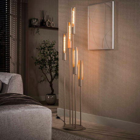 Vloerlamp - Vloerlamp Judy 5 - lichts getrapt beige - Dimehouse
