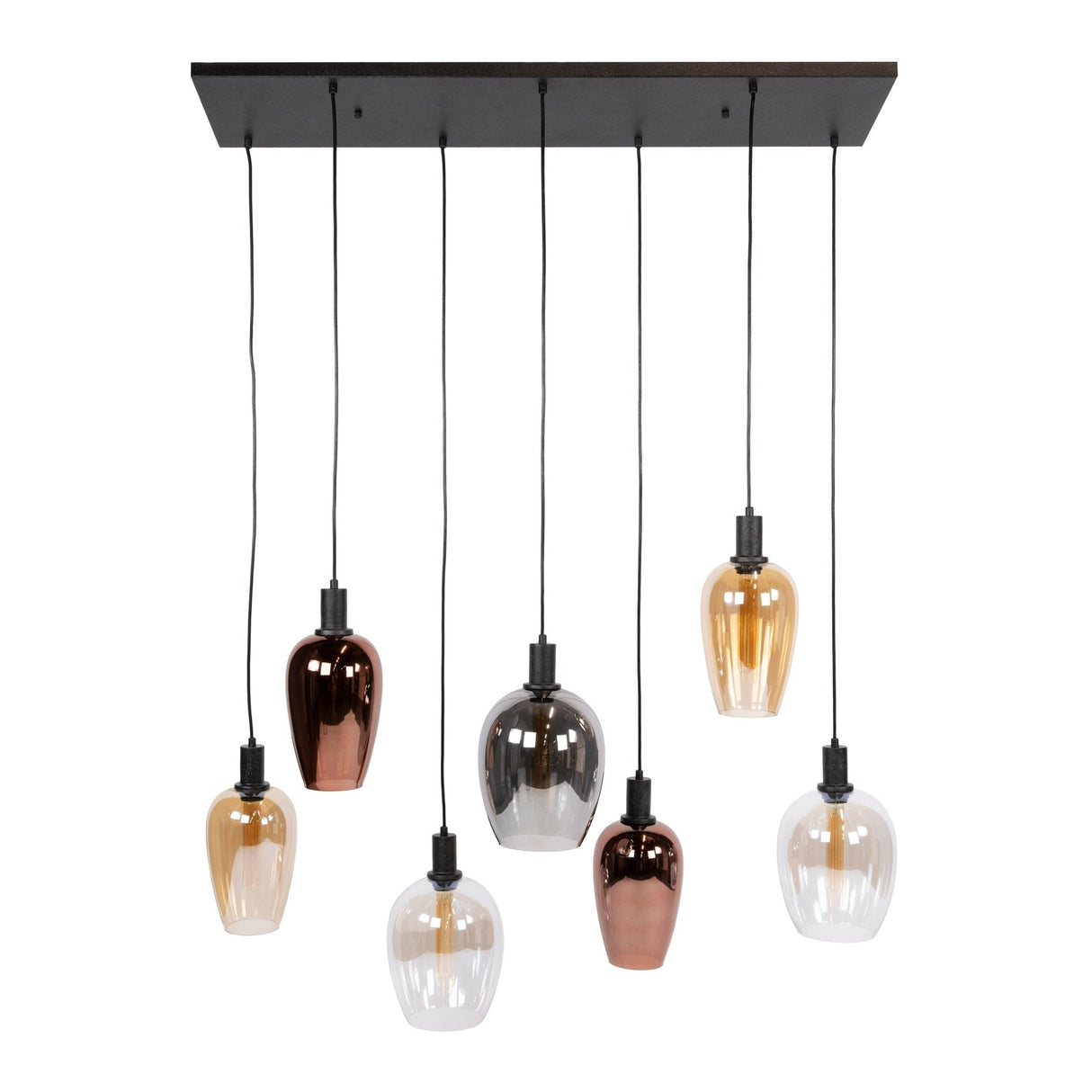 Hanglamp - Hanglamp 7 - lichts gekleurd glas Ayaz - Dimehouse