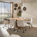 Hanglamp Stellar in sienna bruin met 9 lichtpunten