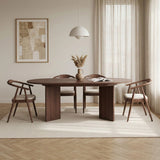Sorell uitschuifbare eettafel walnoot 160 cm Melamine gecoat houtcomposiet