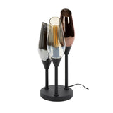 Moderne Tafellamp Coco 3-lichts zwart