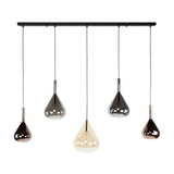Moderne Hanglamp Noxen 5-lichts Gekleurd Glas