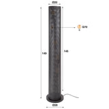 Vloerlamp Knox 5-lichts mesh zwart
