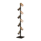 Vloerlamp Khai 8-lichts cilinder gemixt glas